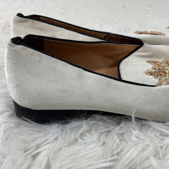Meijiana Velvet Loafers Dress Shoes with Metal Embellishments Luxury Loafer 12 - Picture 5 of 16
